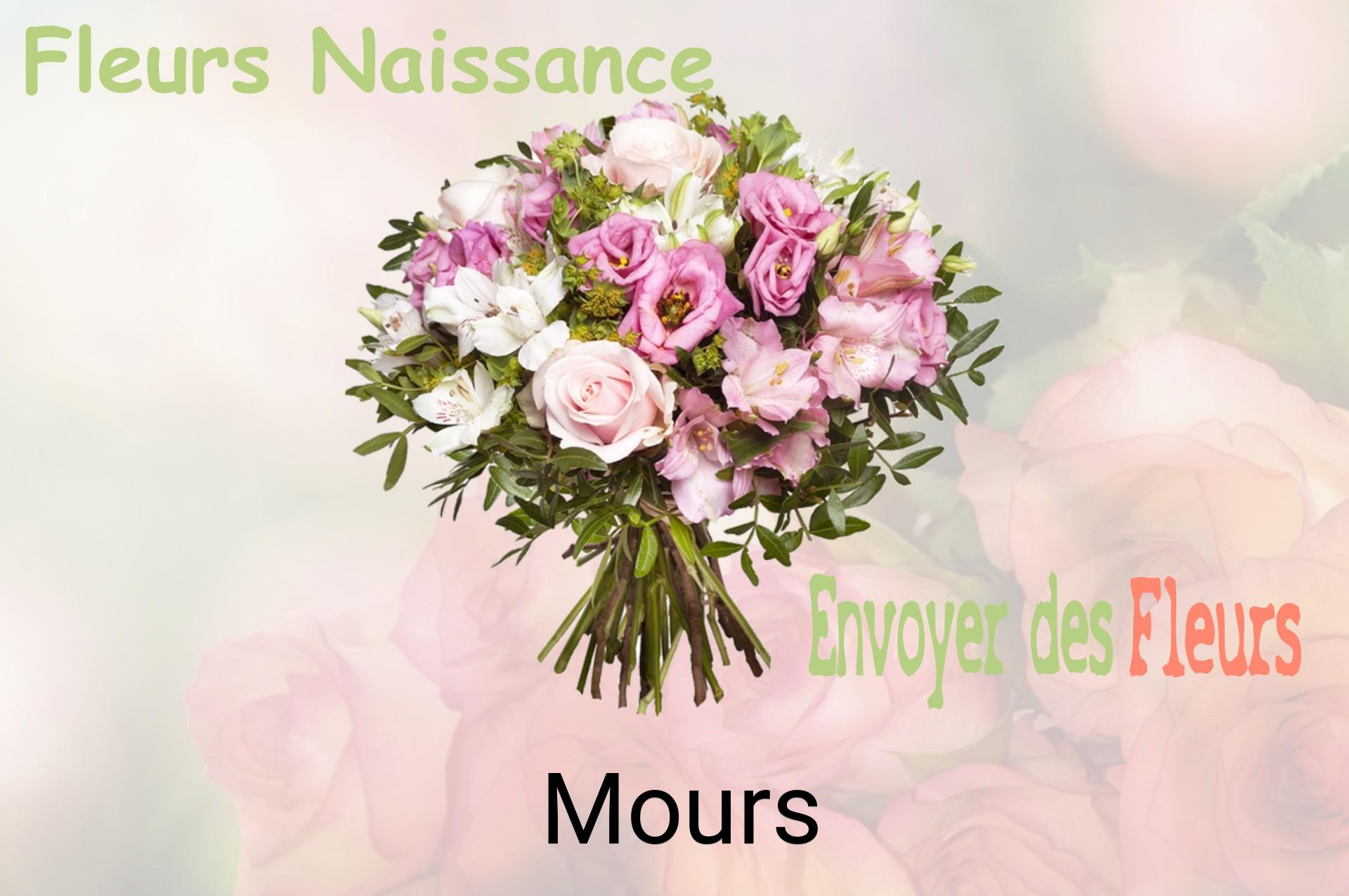 Bouquet de fleurs de naissance livré à Mours